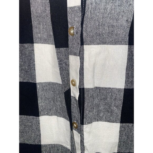 ANTHROPOLOGIE $268 The Odells Windowpane Plaid Trapeze Shirt Dress Size Medium - Picture 6 of 11